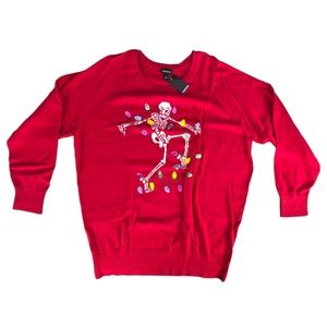 NWT! Torrid Lights Tangled Skeleton Crew Neck Christmas Sweater